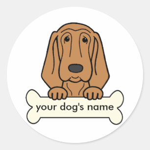 Gepersonaliseerde bloedhond ronde sticker
