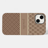 Gepersonaliseerde Bloemen en het Geval van de Tele Case-Mate iPhone Case (Achterkant (horizontaal))