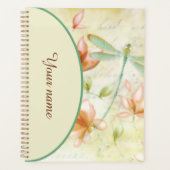Gepersonaliseerde bloemen en libellen planner (Voorkant)