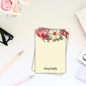 Gepersonaliseerde bloemen in roze en crème post-it® notes