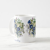 Gepersonaliseerde bloemen koffiemok (Voorkant links)