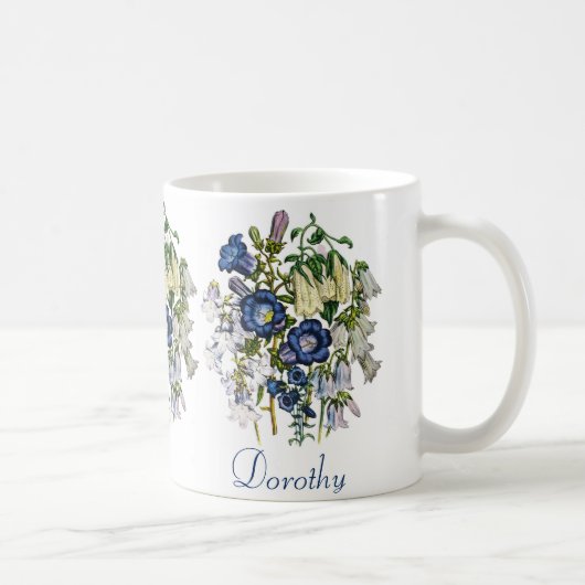 Gepersonaliseerde bloemen koffiemok (Rechts)