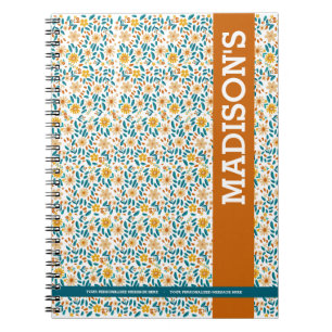 Gepersonaliseerde Bloemen & Naam Notitieboek