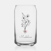 Gepersonaliseerde Bloemen Roze Boog Voor Bruidsmei Blikvorm Glas (Voorkant)