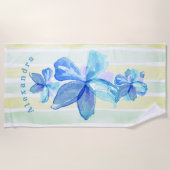 Gepersonaliseerde Bloemen Strandlaken (Voorkant)