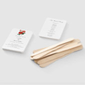 Gepersonaliseerde  Bloemen Trouwprogramma Fans Handwaaier (Niet-gemonteerd)