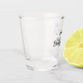 Gepersonaliseerde Bloemen Wil je mijn bruidsmeisje Shot Glas (Links)