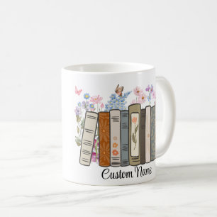 Gepersonaliseerde Bloemenboeken Mok, Cadeau voor B Koffiemok