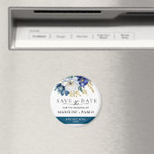 Gepersonaliseerde bloemenbruiloft Save the Date Ma Magneet (Insitu (Vaatwasser))
