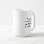 Gepersonaliseerde bloemenhart met sentimentele boo koffiemok (Voorkant rechts)