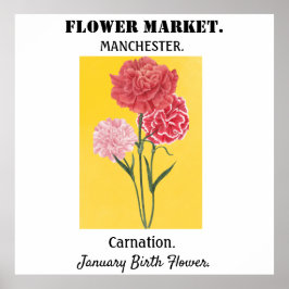 Gepersonaliseerde Bloemenmarkt Geboorte Bloemen Ar Poster