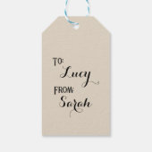 Gepersonaliseerde Bloemhistorie Cadeaulabel (Achterkant)