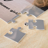 Gepersonaliseerde, Bloemmeisje foto bruiloft Dank Legpuzzel (Zijkant)