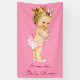 Gepersonaliseerde Blonde Weinig Baby shower van de Spandoek