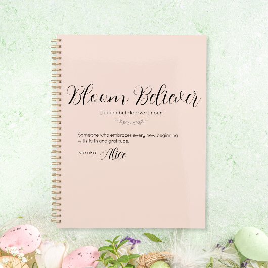 Gepersonaliseerde Bloom Believer Planner in zacht
