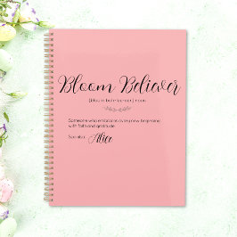 Gepersonaliseerde Bloom Believer Roze Paasplanner Planner