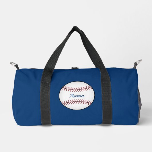 Gepersonaliseerde Blue Baseball Duffel Bag Gift Plunjezak (Voorkant)