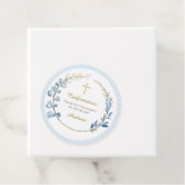 Gepersonaliseerde Blue Boho-bevestiging Bedankjes Labels (In situ)