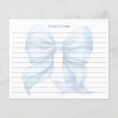 Gepersonaliseerde Blue Bow Vrijgezellenfeest Recep (Achterkant)