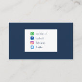 Gepersonaliseerde Blue Cattery Visitekaartje (Achterkant)