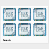 Gepersonaliseerde Blue Distress Paint Door Sticker (Vel)