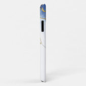 Gepersonaliseerde Blue en Gold Glitter Case-Mate iPhone Case (Achterkant/rechts)