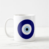 Gepersonaliseerde Blue Evil Eye Protection Symbool Koffiemok (Links)