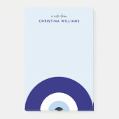 Gepersonaliseerde Blue Evil Eye Protection Symbool Post-it® Notes (Voorkant)
