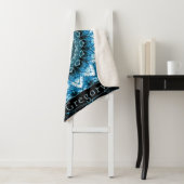 Gepersonaliseerde Blue Hosta Mandala Sherpa Deken (In situ)