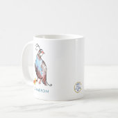 Gepersonaliseerde Blue Partridge Pear Tree Boho Va Koffiemok (Voorkant links)