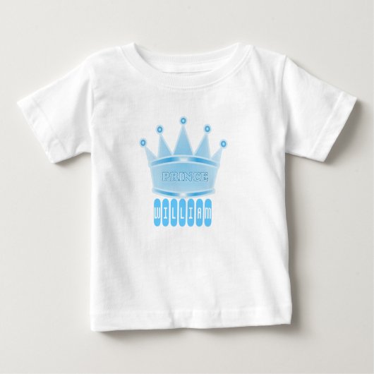 Gepersonaliseerde Blue Prince Crown Baby Boy Gift (Voorkant)