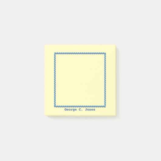 Gepersonaliseerde Blue Rope Lijst Square Post-it® Notes (Voorkant)