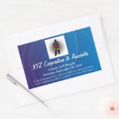 Gepersonaliseerde Blue Swirl Water Bottle Label St (Envelop)