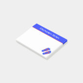 Gepersonaliseerde Blue Teenslippers Summer Beach Post-it® Notes (Schuin)