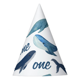 Gepersonaliseerde Blue Whale Ocean Zee thema party Feesthoedjes