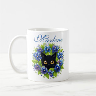 Gepersonaliseerde Bluebonnets Schattigee Cat Texaa Koffiemok