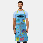 Gepersonaliseerde BlueChanoeka Schort (Gedragen)