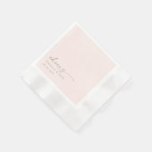 Gepersonaliseerde Blush Coined bruiloft servetten (Hoek)