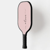 Gepersonaliseerde Blush Dusty Pink Modern Script G Pickleball Paddle (Links)