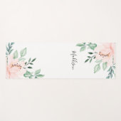Gepersonaliseerde Blush Pink Flower Yogamat (Voorkant (horizontaal))