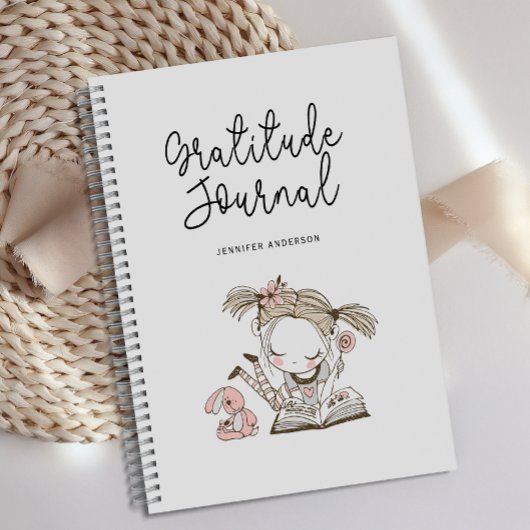 Gepersonaliseerde Blush Pink Girly Dankbaarheidsjo Notitieboek