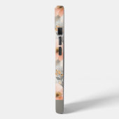 Gepersonaliseerde Blush Pink & Grey Waterverf Bloe Case-Mate iPhone Case (Achterkant / Links)