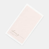 Gepersonaliseerde Blush Wedding Gastenservetten Servet (Hoek)