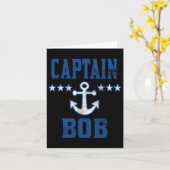 Gepersonaliseerde Boating Blue Captain Bob Anch Kaart (Gele Bloem)