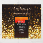 Gepersonaliseerde boek lancering goud sparkling wijnetiket (Enkel label)