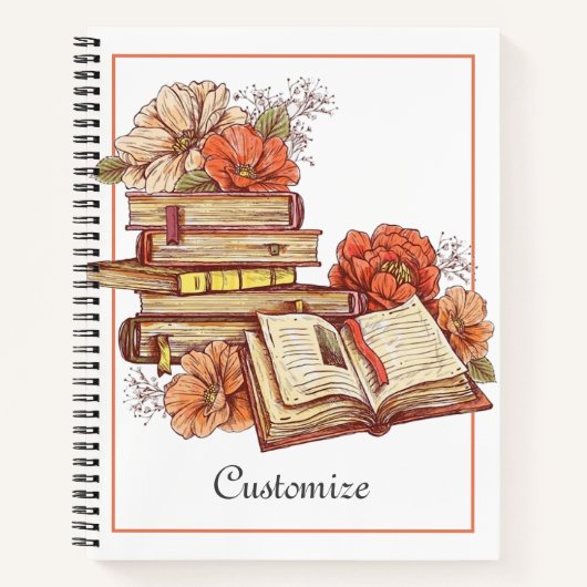 Gepersonaliseerde boeken en bloemen (Voorkant)