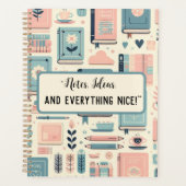 Gepersonaliseerde Boeken en planten pastel school Planner (Voorkant)
