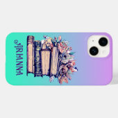 Gepersonaliseerde  boeken en Rozen Case-Mate iPhone Case (Achterkant (horizontaal))