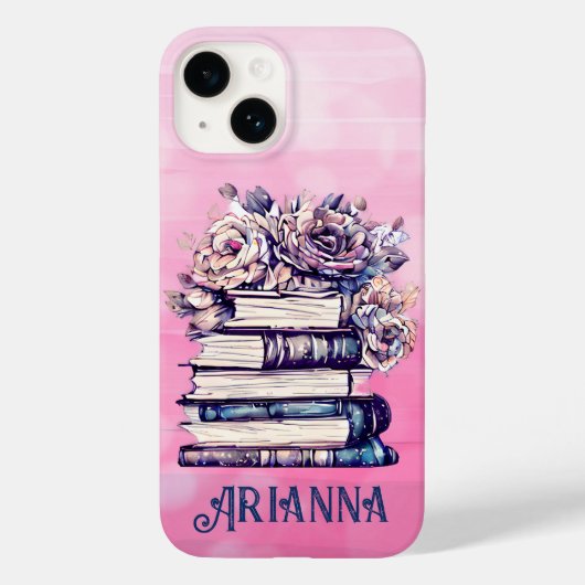 Gepersonaliseerde  boeken en Rozen Case-Mate iPhone Case (Achterkant)