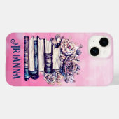 Gepersonaliseerde  boeken en Rozen Case-Mate iPhone Case (Achterkant (horizontaal))